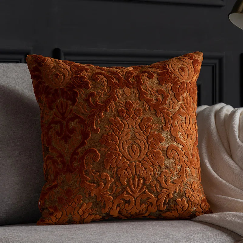 45x45/50x50cm Luxury Cut Velvet Sofa Pillow Cover Modern Nordic Cushion Case Living Room Villa Model Room Matching Velvet Back