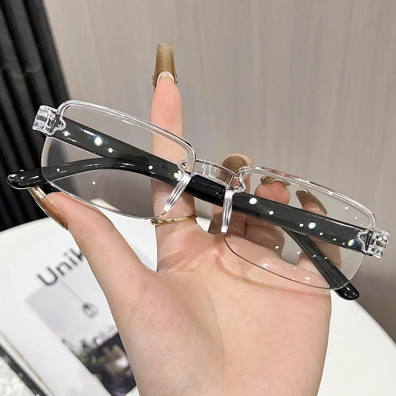 Intelligent Zoom Reading Glasses Anti Blue Light Comfortable Reading Glasses Ultra Light Frameless Glasses Frameless For Party
