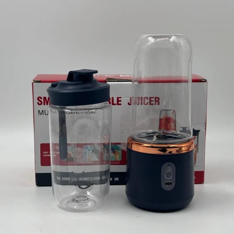 400ML Portable Electric Juicer 2 Cup Home Mini Multifunctional Wireless Blender USB Rechargeable Small Juice Cup Mixer Machine