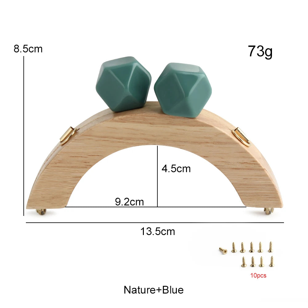 Nolvo World Wooden Bag Handle Closure Kiss Clasp Purse Screws Frame Replace Handbags Wallets Brackets DIY Sewing Accessories