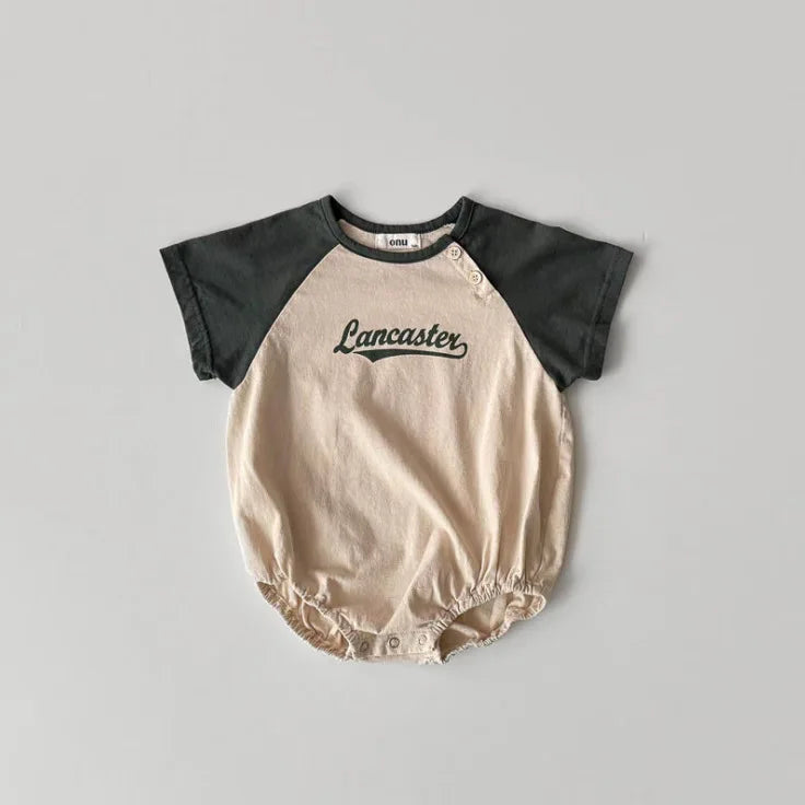 2025 Summer New Baby Short Sleeve Casual Bodysuit Cotton Newborn Boys Girl Letter Print Jumpsuit Cute Infant Clothes 0-24M