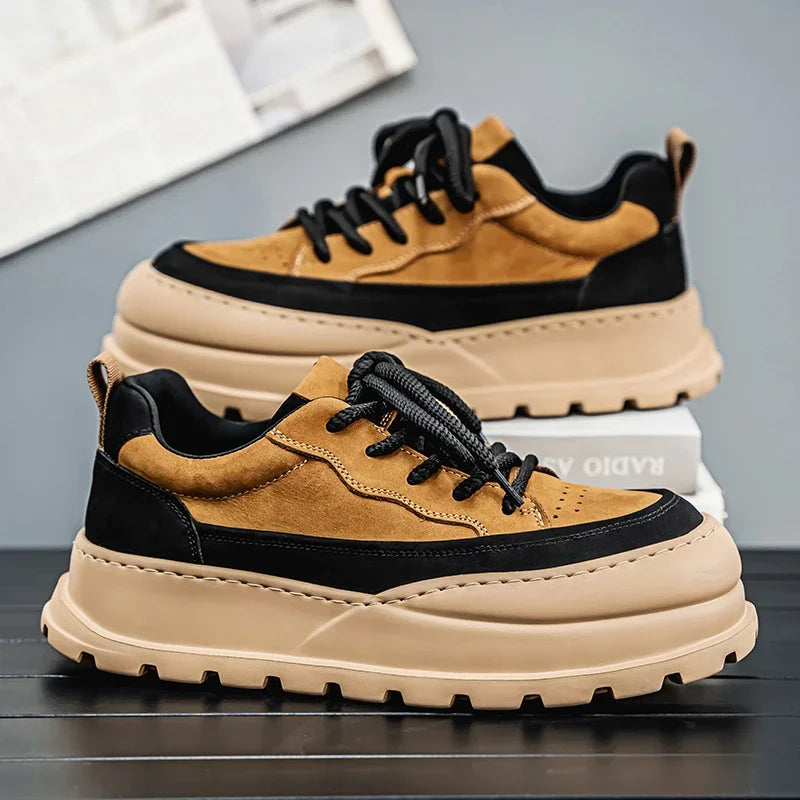 Loafers Casual Sneaker Thick Bottom Men's Sneakers Fashion Sports and Leisure Wear-resistant Shoes for Men Soft and Comfortable