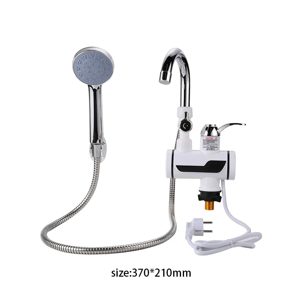 3000W Instant Electric Water Heater Shower Digital Display 220V Kitchen Bathroom Tankless Hot Water Faucet Heater