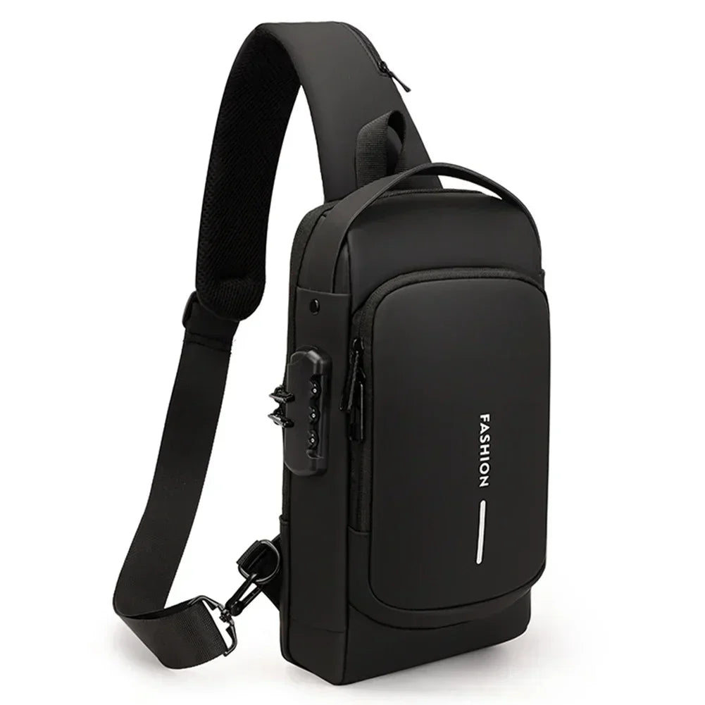 Multifunction Designer Anti-theft USB Shoulder Bag Crossbody Travel Sling Pack Messenger Pack Chest Bag Male Luxury Brand Men