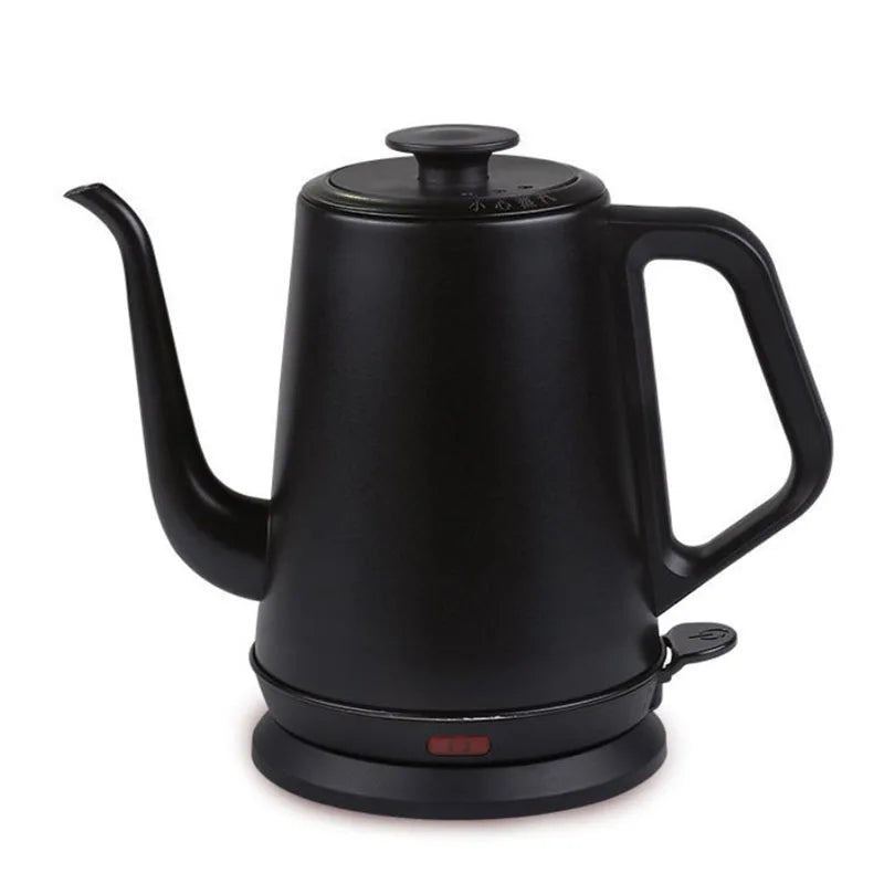 220V Electric Kettle Household Gooseneck TeaPot 1.0L Water Boiler Hand Brewing Coffee Pot Tea Maker 304 Stainless Steel Liner