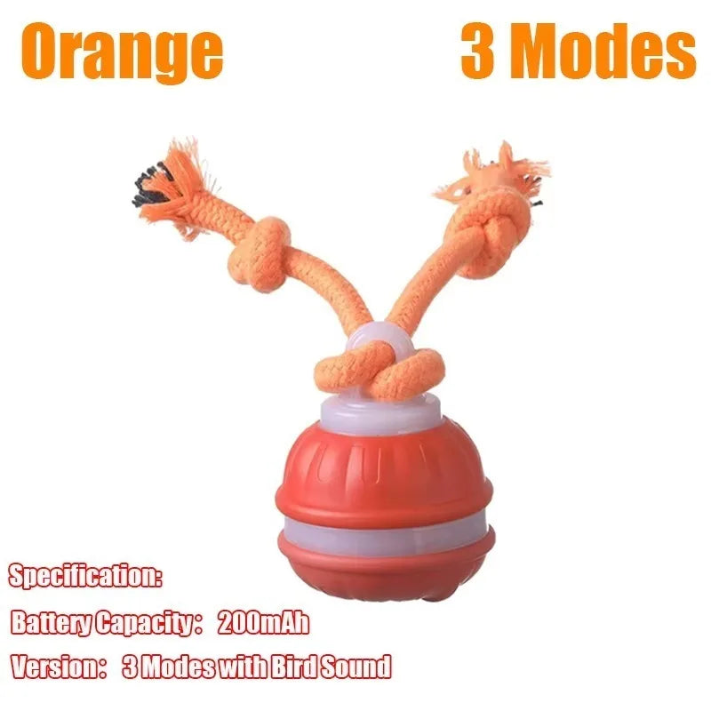 Smart Dog Toy Ball Electronic Interactive Pet Toy Moving Ball Rope USB Automatic Moving Bouncing for Puppy Chew Products