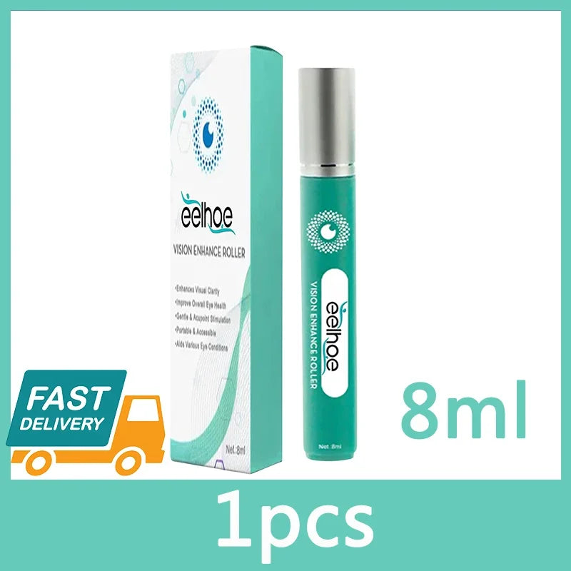 Korean Visual Enhancement Eye Serum Roller Relieve Eye Aningeresting Dark Circles Bags Eye Contour Moisturizing Cosmetics 8ML