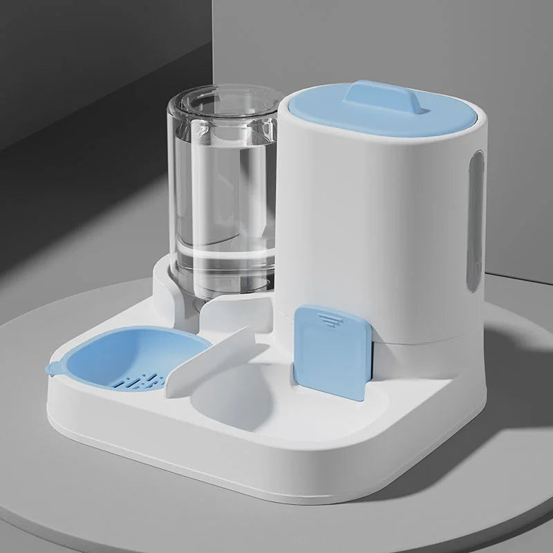 Automatic Pet Feeder And Water Dispenser Two-in-One Bowl Large Capacity For Cats Dogs Smooth Feeding System Pet Supplies