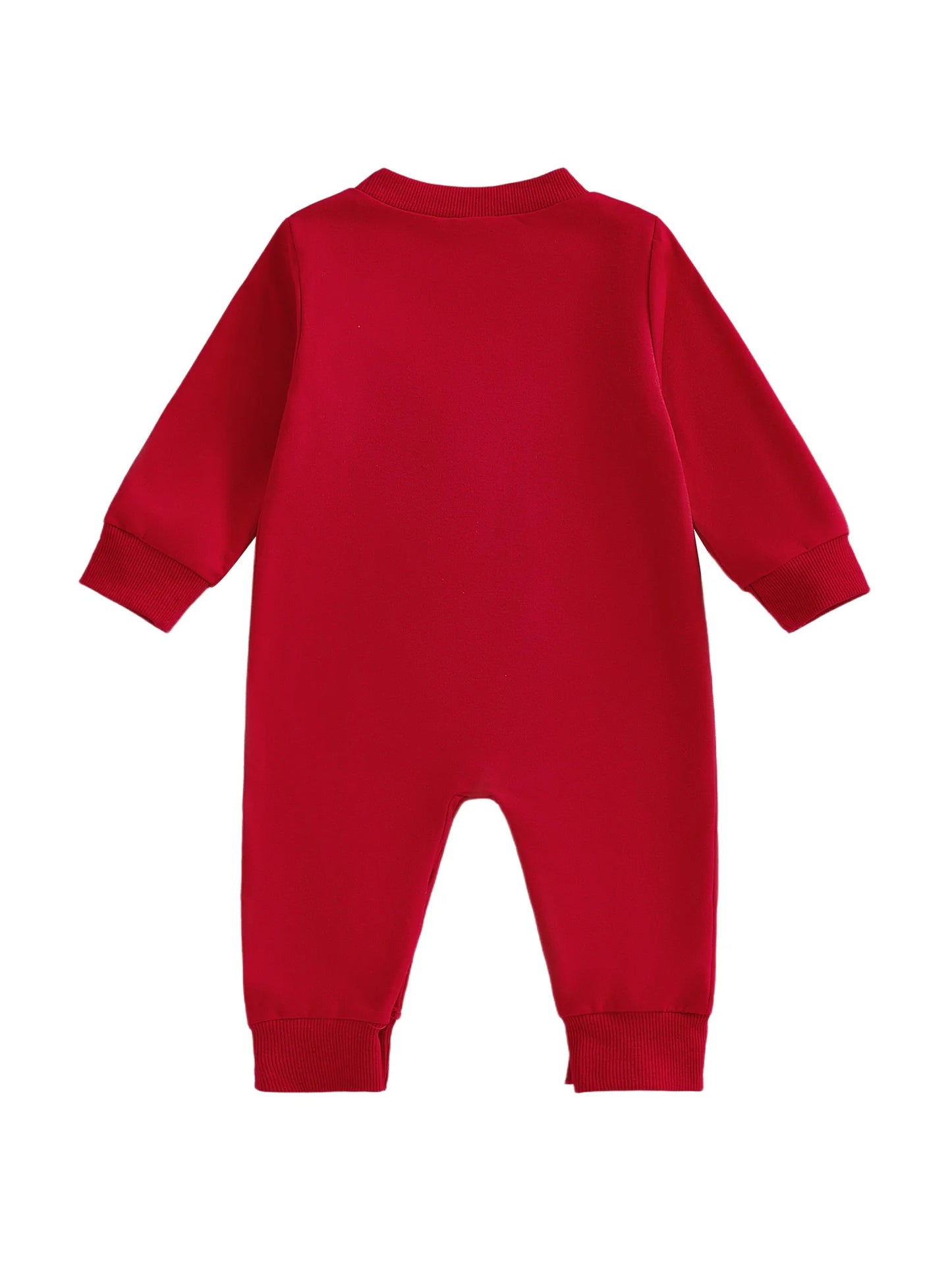 Spring Valentine's Day Infant Baby Boys Jumpsuit Casual Long Sleeve Heart Embroidery Romper Outfit Clothes