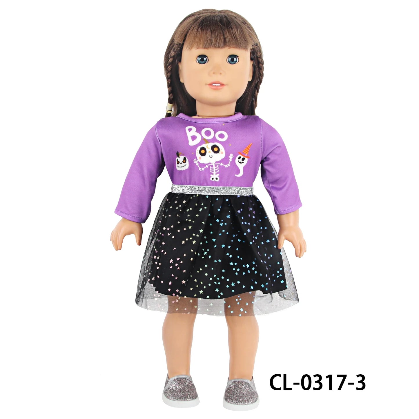 Halloween Doll Clothes Festival Pumpkin, Skeleton Costumes For 18 Inch American&43cm Baby New Born,OG,Life Girl Doll Accessories