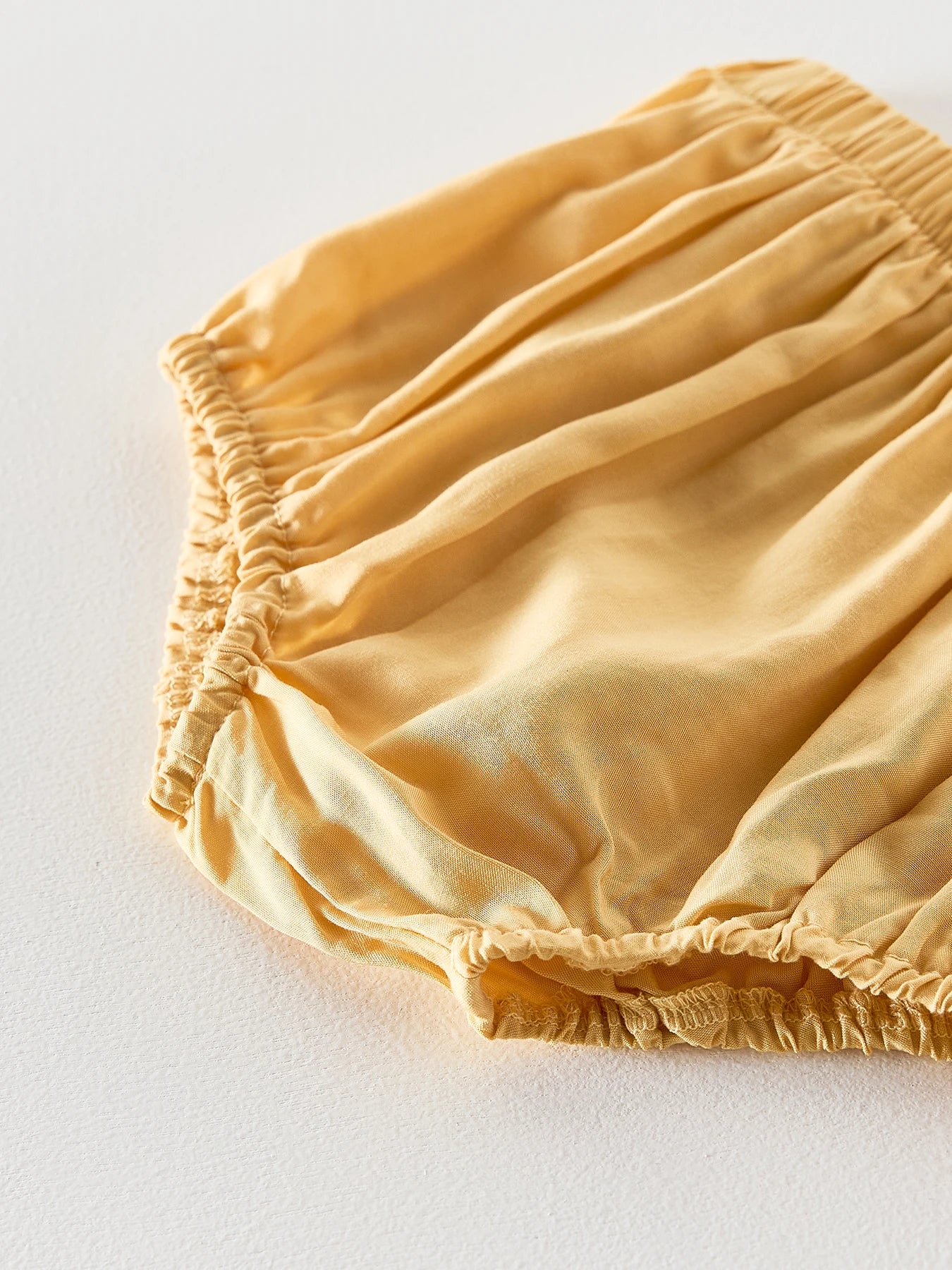 A sweet embroidered summer baby girl set with flying sleeves and shorts