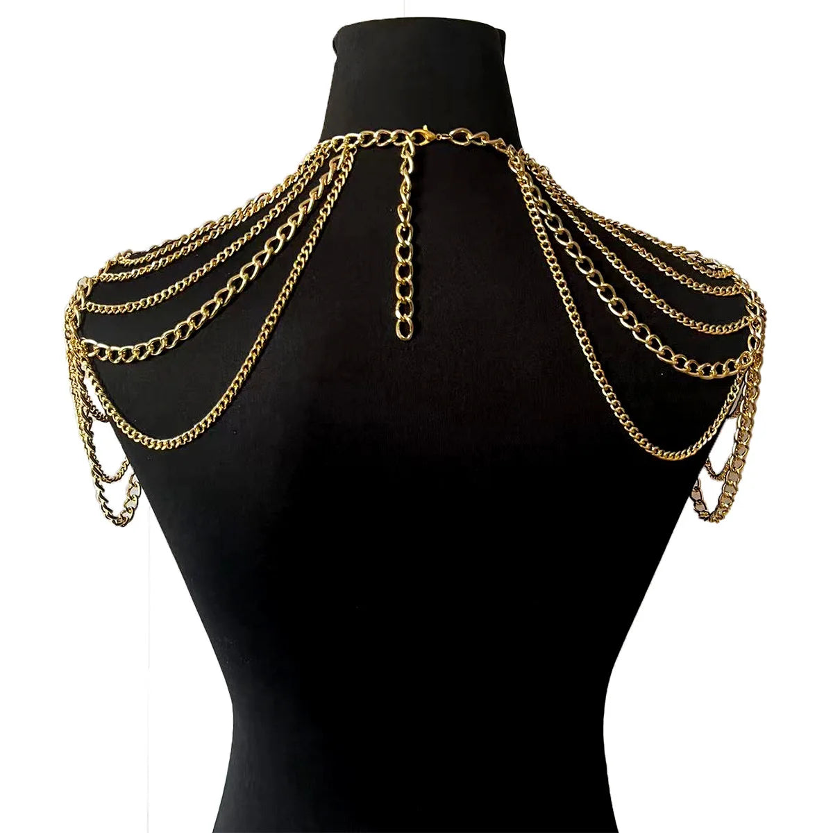 Shoulder Chains Metal Body Chain for Women Tassel Arm Chain Jewelry For Costume Dresses Weddings Parties