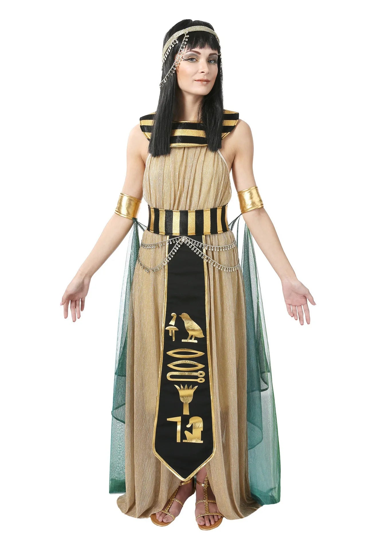 Halloween Costume Egyptian Pharaoh King and Queen Clothes Princess Couple Ancient Roman Greek Warrior Outfit Men's Women's