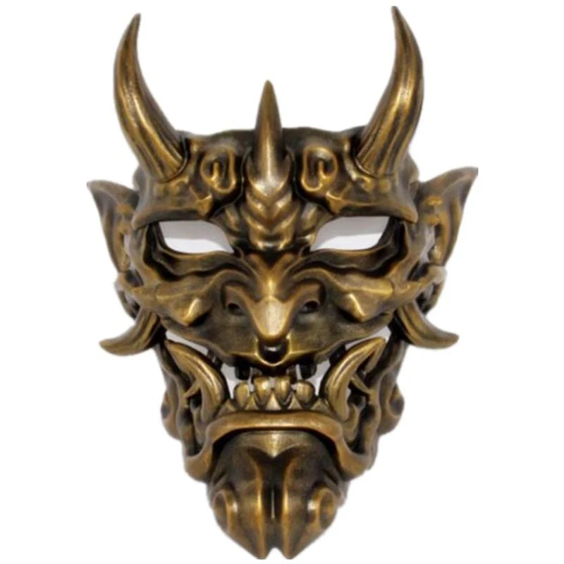 Halloween Prajna Resin Mask Horrible Realistic Costumes Ghost Full Face Cover Masquerade Masks Hanging Dress Up Festival Props