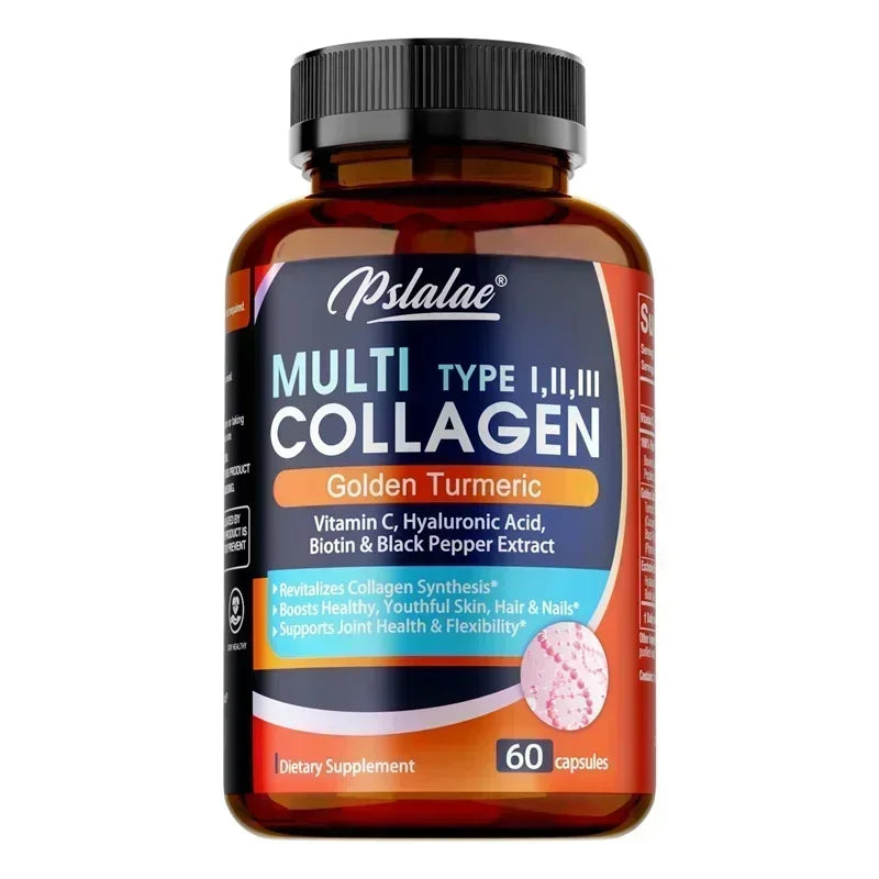 Multi Collagen Peptides Capsules - Supports Skin, Hair, Joint Health, Promote Collagen Production, Delay Aging,Enhances Immunity