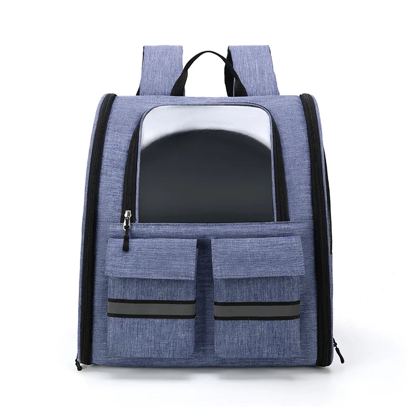 New Oxford Trolley Case Cat Carrier Backpack Travel Pet Bag with Reflective Stripe Outdoor Small Animals Rabbit Kitten Dog Bag