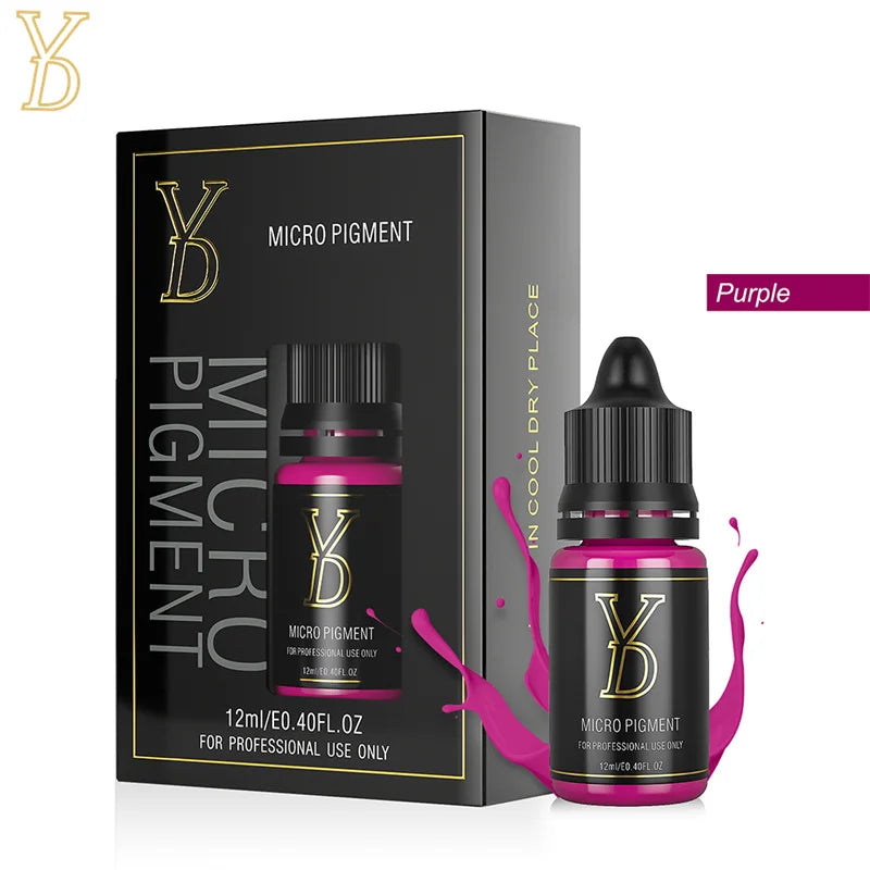 YDPMU 15 Colors Liquid Lip Pigment Tattoo Ink Professional Permanent Makeup Micropigmentation Beauty Lips Cosmetic Supply 12ML