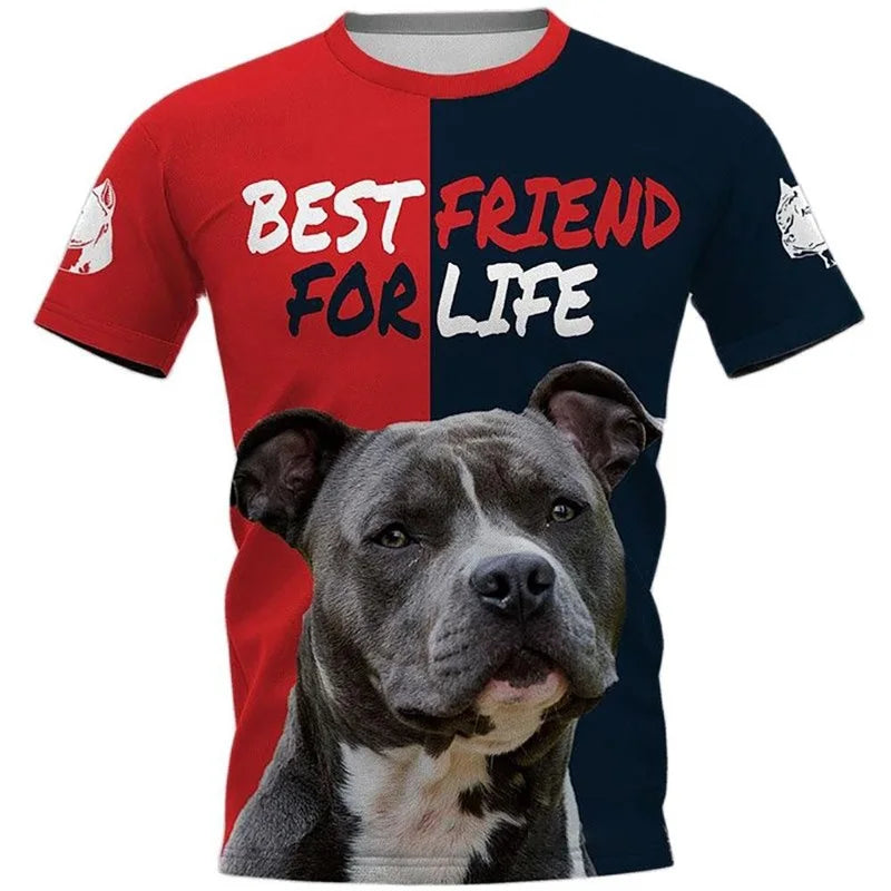 Cute Pet Dog Cane Corso Dog T-Shirts For Men 3D Print Men And Women Short Sleeve Casual Tee Tops Hip Hop Round Neck Men Tshirt
