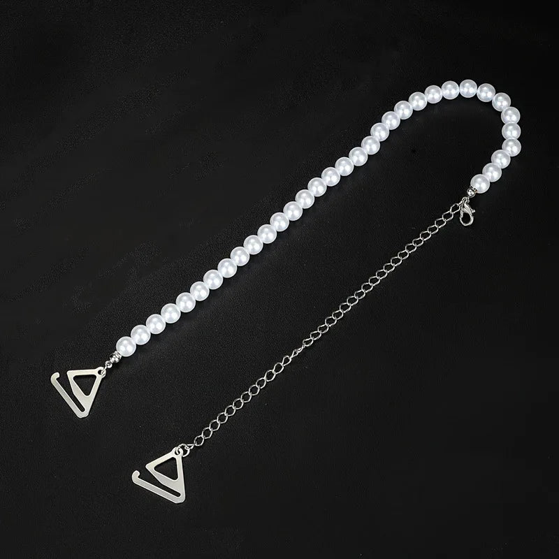 1 elegant vintage imitation pearl shoulder chain for women, suitable for party and banquet dresses as a body chain