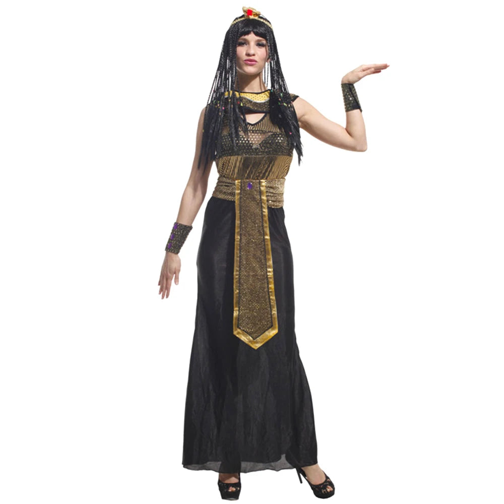 Halloween Ancient Egypt Egyptian Pharaoh Costume for Men King Cleopatra Queen Cosplay Carnival Party Medieval Couple Party Dress