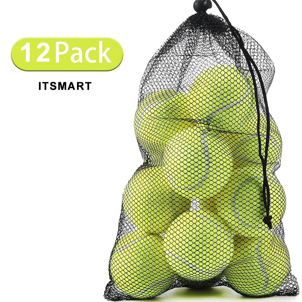 6/12 Pack Tennis Balls for Beginner High Elasticity Practice Tennis Balls with Mesh Bag for Pet Dog Training, Catching