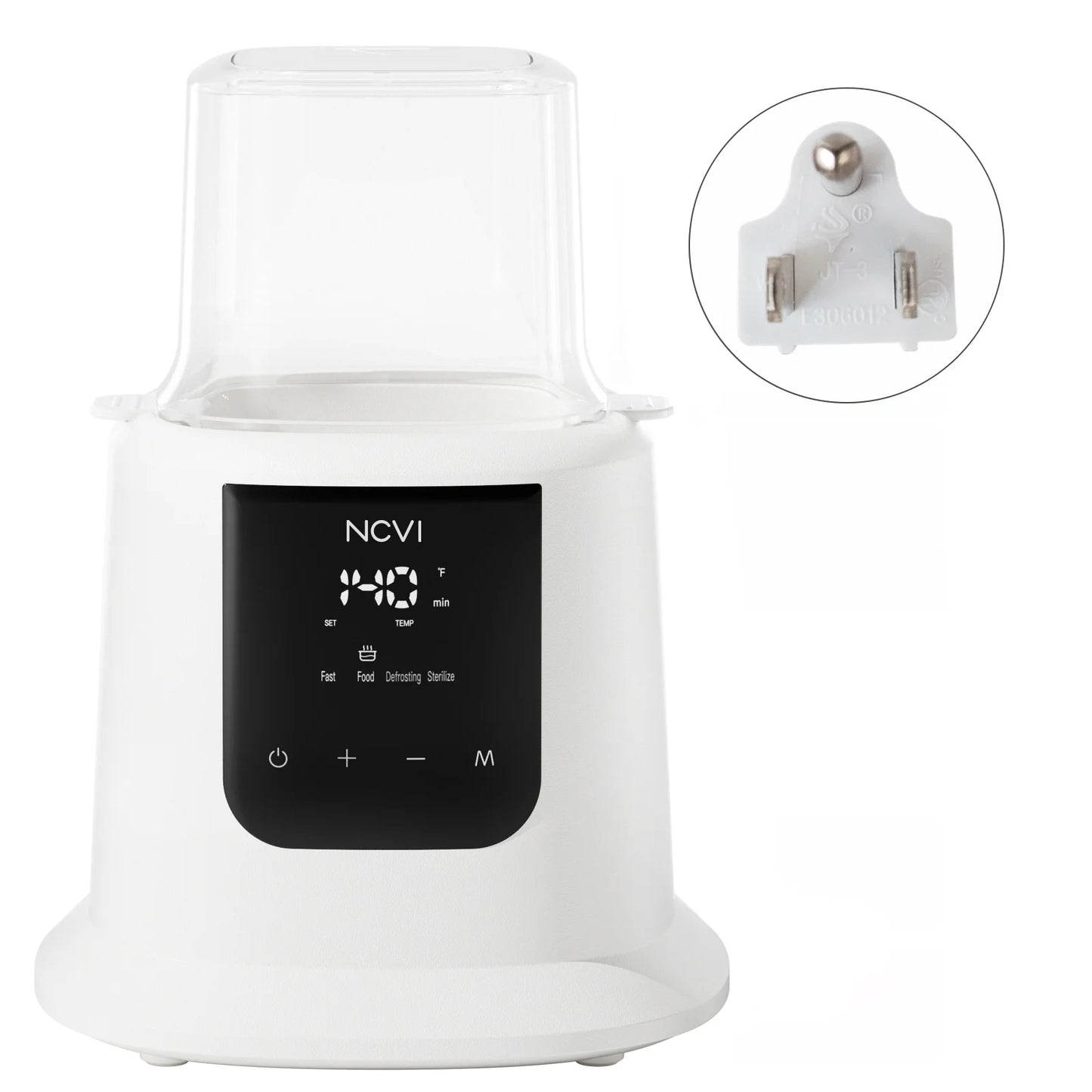 NCVI Baby Bottle Warmer, Milk Fast Heating & Defrosting Food Heater and Steam Sterilizer with LCD Display,Timer