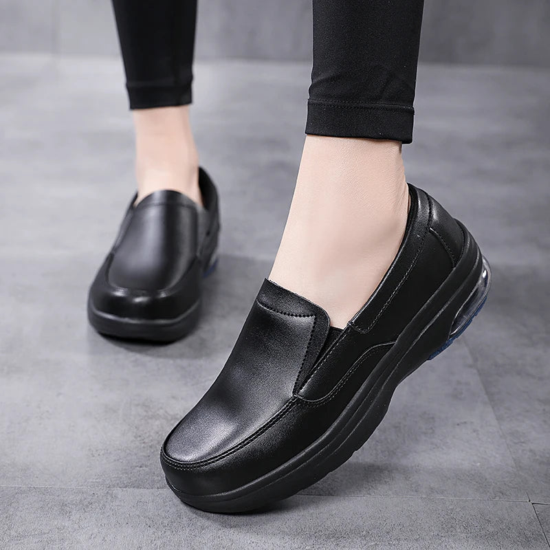 Sneakers Women Nurse White Shoes Comfortable Women Walking Shoes Breathable Female Flats Footwear Platform Lightweight Slip-On