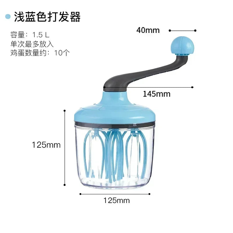 Kitchen Cooking Tools Silicone Semi-automatic Egg Beater Cake Tools Mixer Manual Mixer Self-rotating Egg Beater Egg Supplies