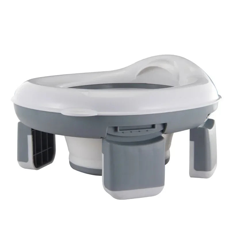 New 3-in-1 Travel Potty Portable Kids Potty Folding Safe Silicone Baby Potty Training Seat Family Outdoor Kids Toilet Seat