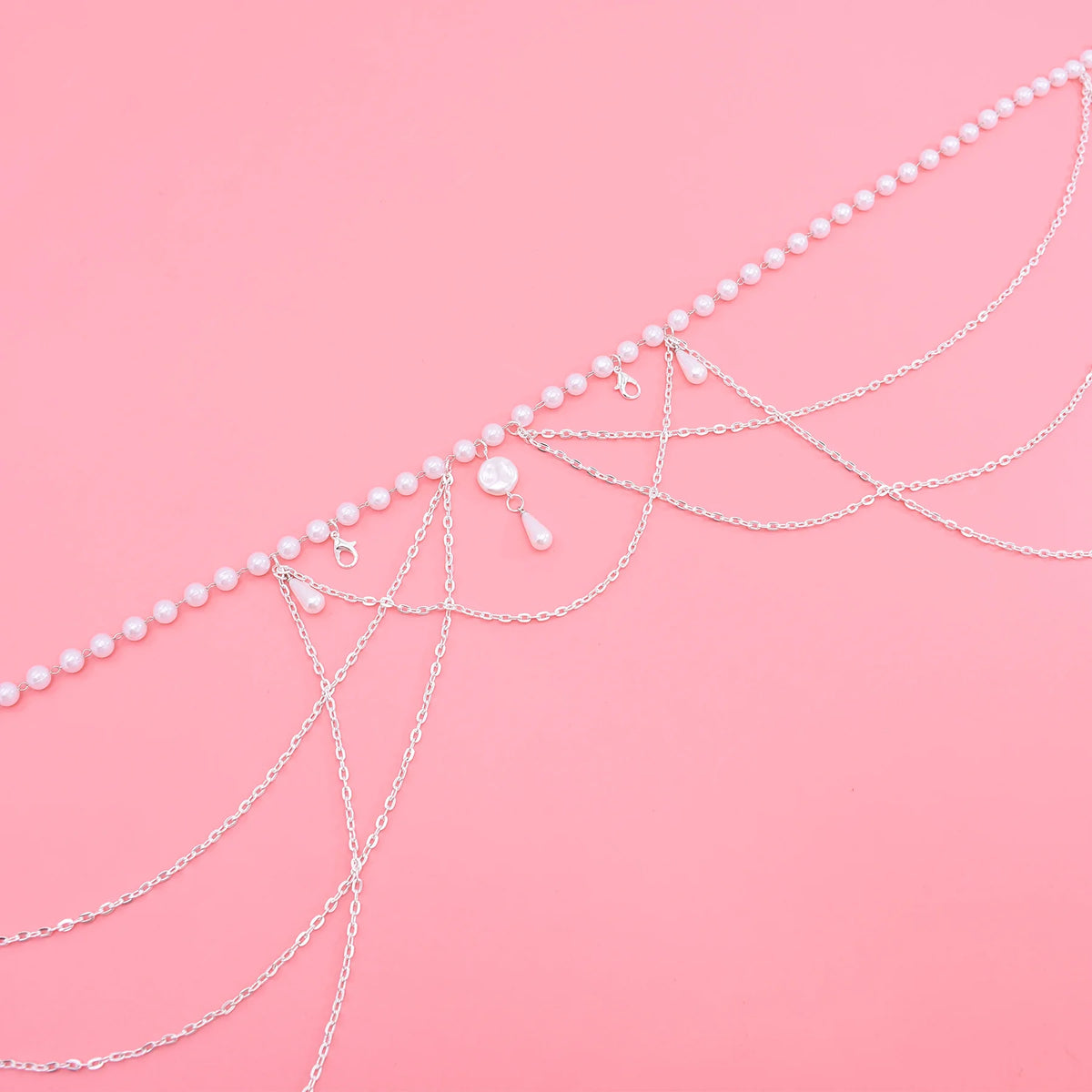 Sexy Waist Chain Belt Multi Layered Imitation Pearl Belly Body Chain Fashion Trendy Jewelry For Women Festival Party Accessories