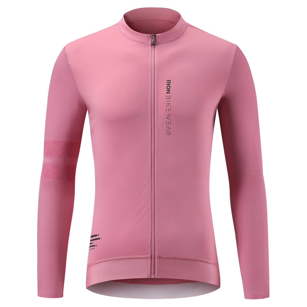 RION Men Cycling Jerseys Long Sleeves MTB Jersey Bike Shirts UPF 50+ Sun Protection Pro Team Uniform Mountain Bicycle Clothing