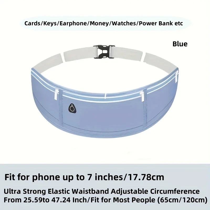 Running Waist Bag Sports Belt Pouch Mobile Phone Bag Men Women Waist Pack Lightweight Gym Sports Bag Waist Pack Adjustable Strap