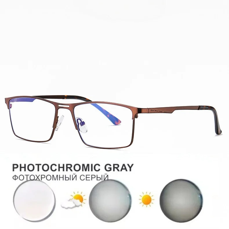 Fashion Metal Myopia Classic Color Changing Glasses Ball Luminosity0 ~ 600Degree