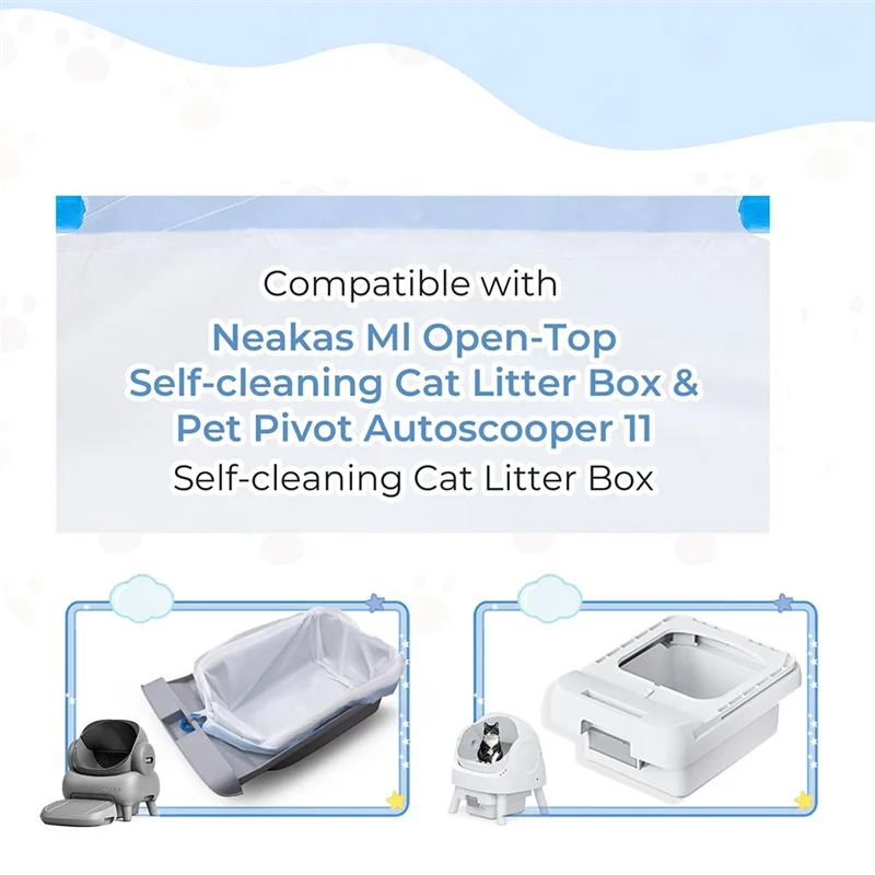 【RECOMMEND】For Neakasa M1 And Pet Pivot Autoscooper 11 For Open-Top Self-Cleaning Cat Litter Box Drawstring Bags