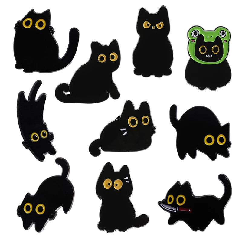 4-20pcs/set Red Eared Rabbit Enamel Pins Anime Characters Turbo Granny Cat Holy Jesus Medical Brooches Lapel Badge Jewelry Gifts