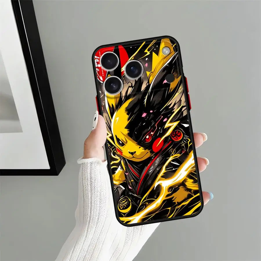 Funda Back Phone Cover Case for iPhone 17 Pro Max 15 13 Mini 11 17e 7 8 SE 12 14 XS XR 16 Plus Air Retro Anime Pokemon