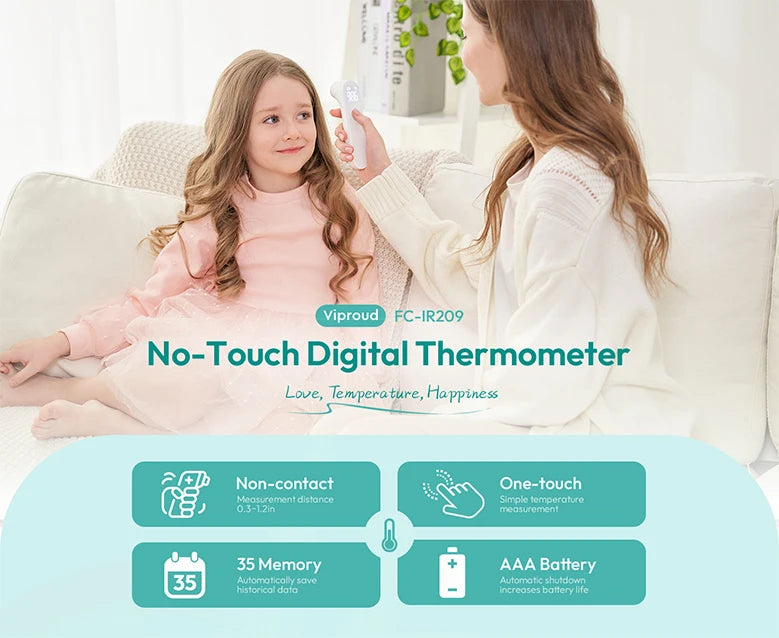 Thermometer for Adults and Kids Fast and Accurate Baby Thermometer Fever Alarm and Silent Mode LCD Big Screen Display Read
