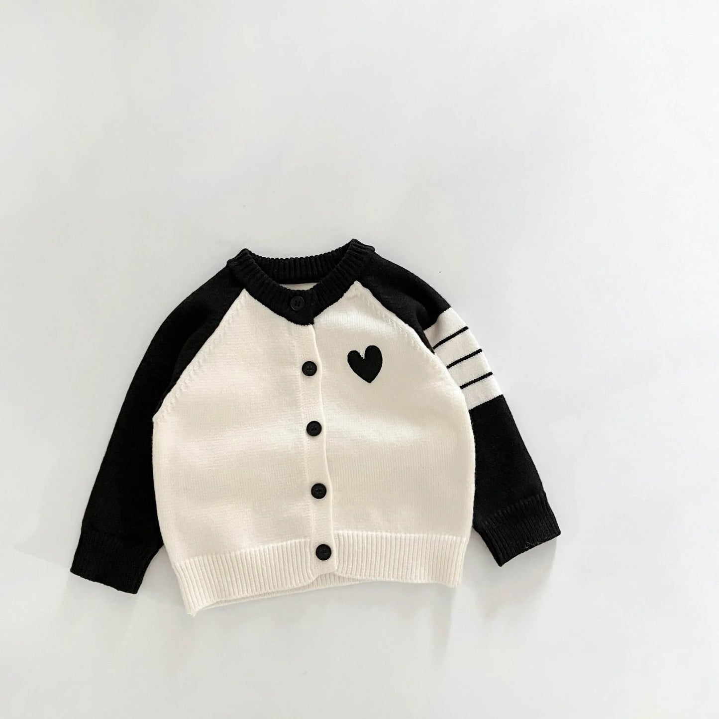 2025 Autumn New Baby Long Sleeve Patchwork Romper Infant Baby Heart Knitted Jumpsuit Cotton Newborn Toddler Casual Clothes 6M-3T
