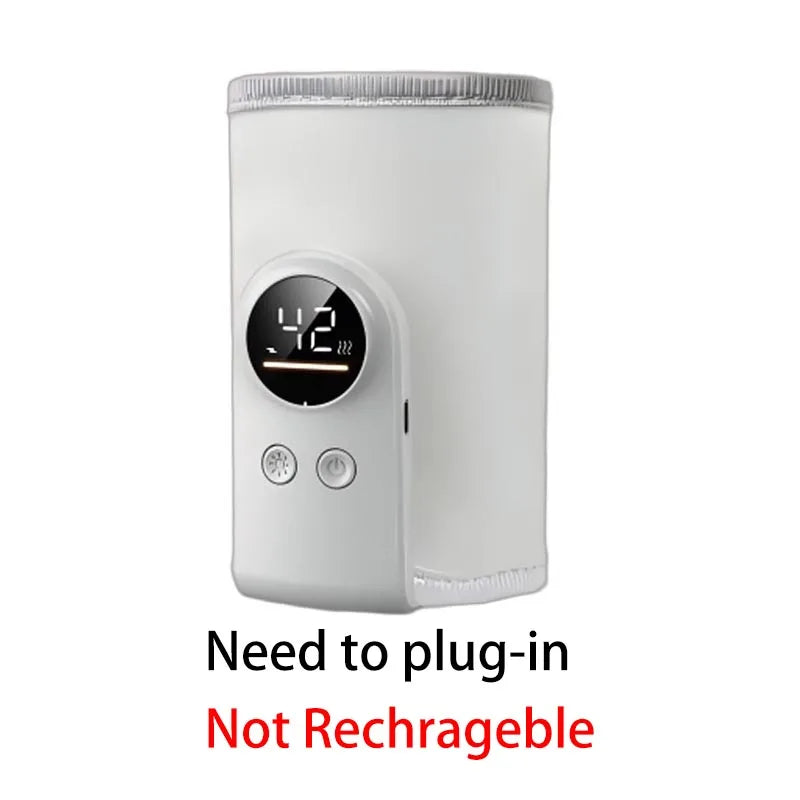 AiQUE USB 35-55℃ Baby Feeding Bottle Warmer Smart Temperature Control Screen Newborn Baby Bottle Warmer Night Light