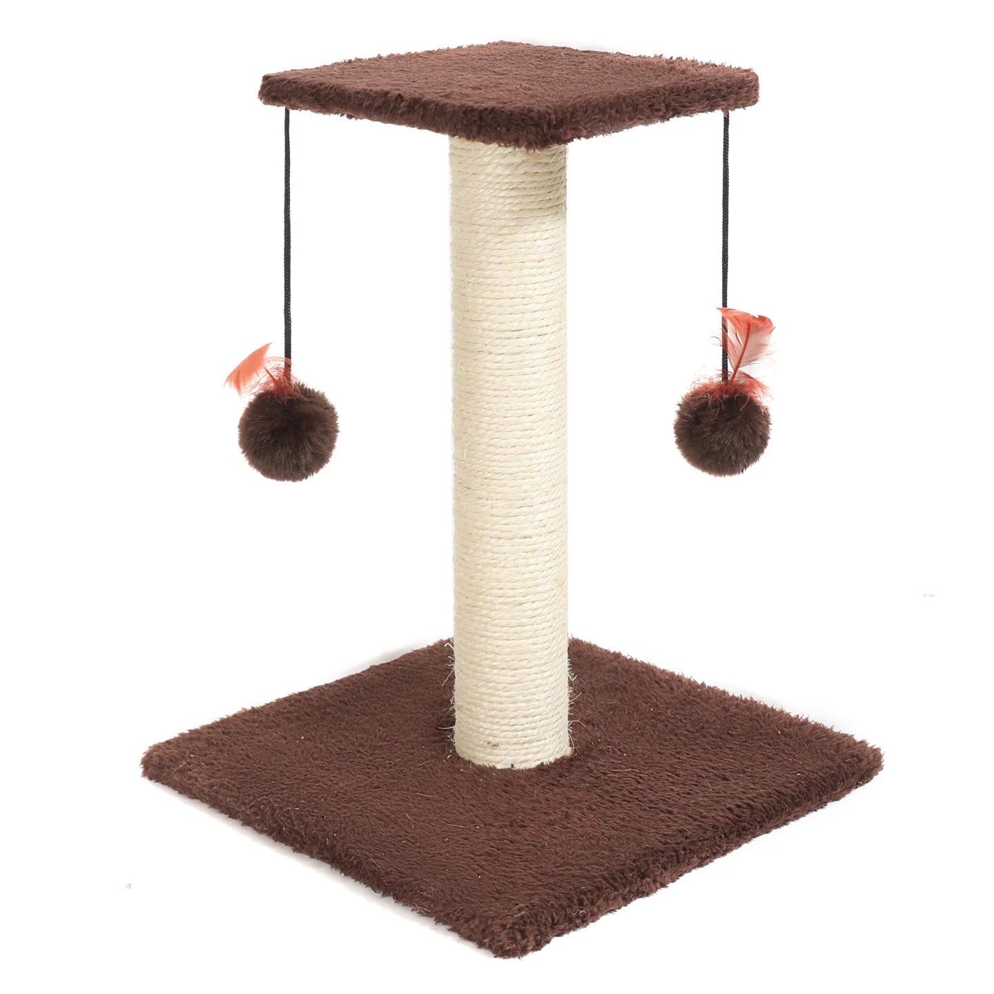 Agave Non-Shedding Cat Tree Vertical Scratching Post with Toy Self-Amusement Cat Toy Scratching Board for Cats