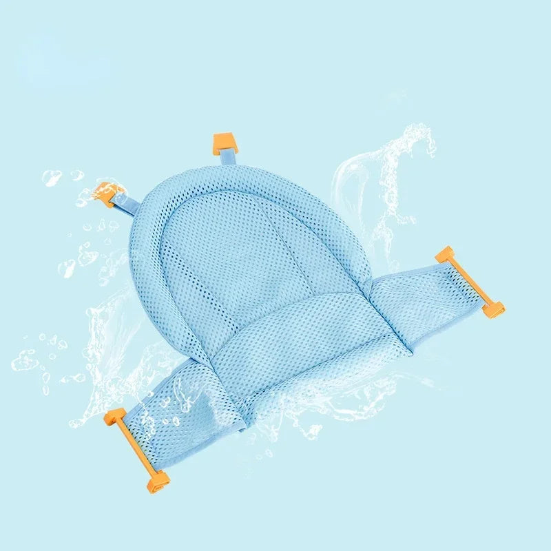 Portable Baby Bathtub Pad Ajustable Bath Tub Shower Cushion Newborn Support Seat Mat Foldable Baby Bath Seat Floating Water Pad