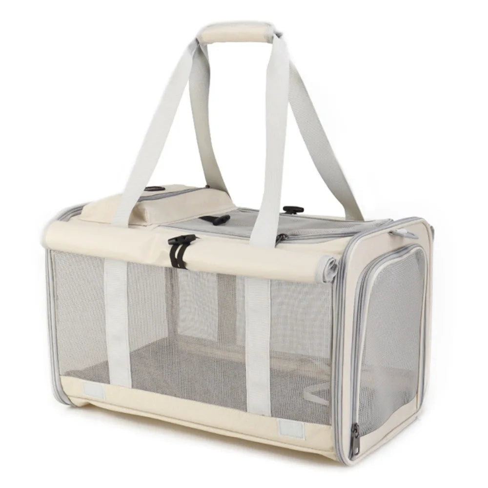 New Oxford Cat Carrier Handbag Breathable Large Capacity Cat Transport Bag Waterproof Foldable Pet Carrying Bag Outdoor