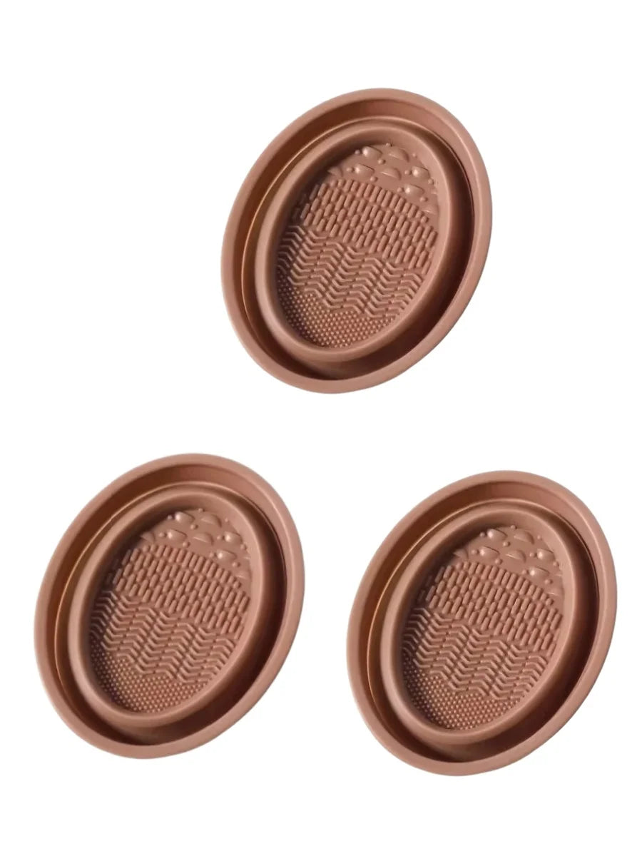 1/3Pcs Foldable Silicone Makeup Brush Cleaning Bowl Portable Cosmetic Brush Cleaner Washing Mat Beauty Sponge Cleaning Tool