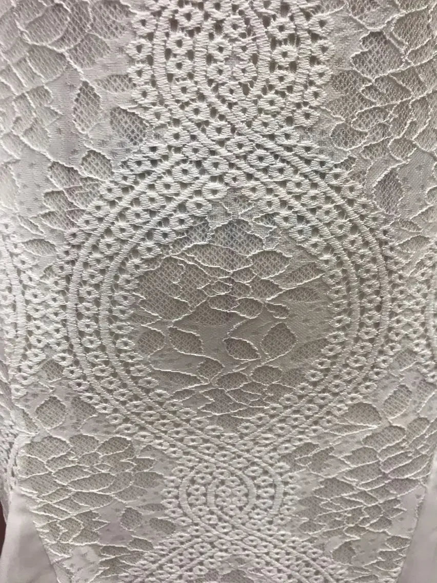 2025 Spring New Women's Celebrity Banquet Wedding Dress Crew Neck Long Sleeve Printed Halter Lace Dress