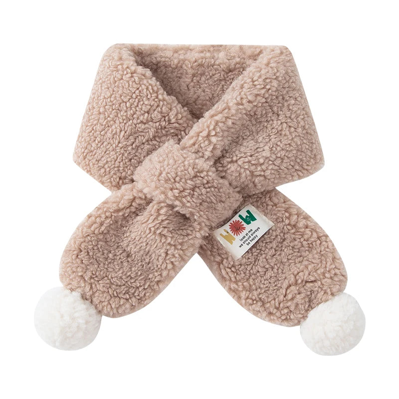 Mini Bala Skin-Friendly Scarf for Boys and Girls New in Winter Warm Cold-Protected Scarf for Babies for Outing Furry