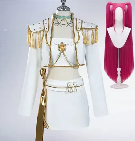 2026 Fantasia Rumi Zoey Mira Cosplay Girls Singing White Suits Cartoon Disfraz Costume 6 to 14 Years Halloween Clothes