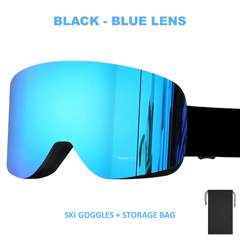 Double Layer Anti-Fog Adult Ski Goggles Outdoor Sports Snowboard Snowmobile Glasses Eyewear Full REVO Coating Snow Goggles UV400