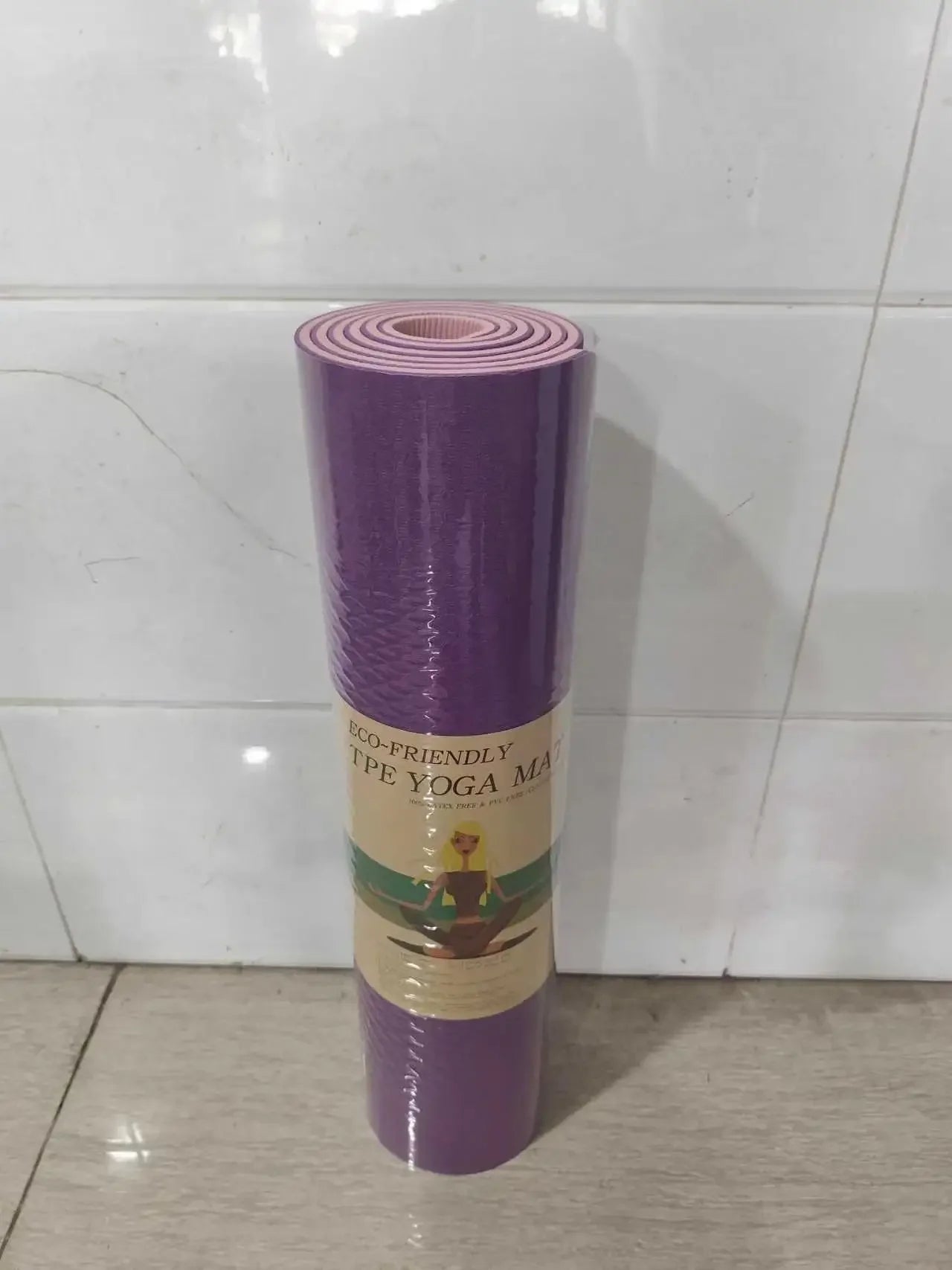 Fitness Yoga Mats Anti-slip Sport 6MM TPE Mat Blanket Exercise Yoga Pilate Gymnastics Mat Equipment Floor Work 6MM Thick TPE