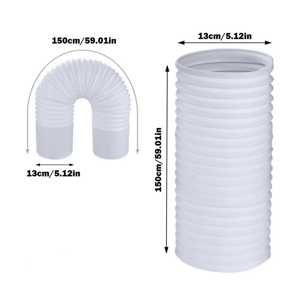 5.1/5.9" Diameter Portable AC Vent Hose Duct Outlet Mobile Air Conditioning Accessories Telescopic Thickened Exhaust Pipe