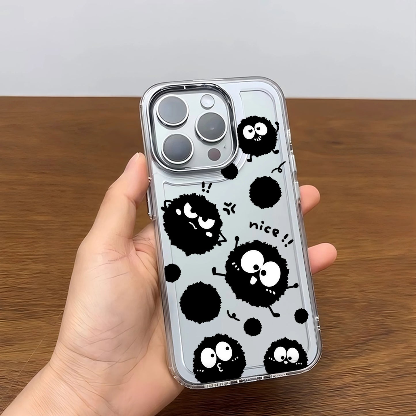 Lovely Black Monster Soot Sprites Phone Case For iPhone 17 16e 16 15 14 13 12 11mini Pro Max X XR XSMAX 8 7 Air Plus Soft Cover